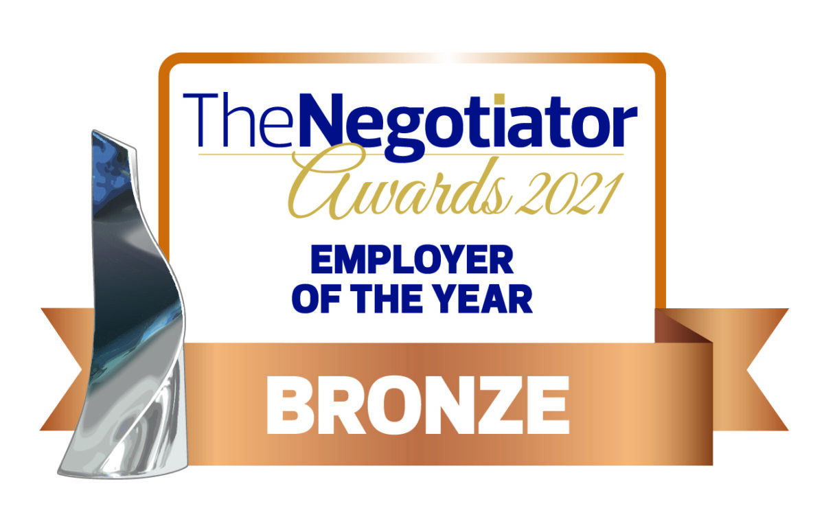 The Negotiator Awards 2021 - Employer of the Year - Bronze